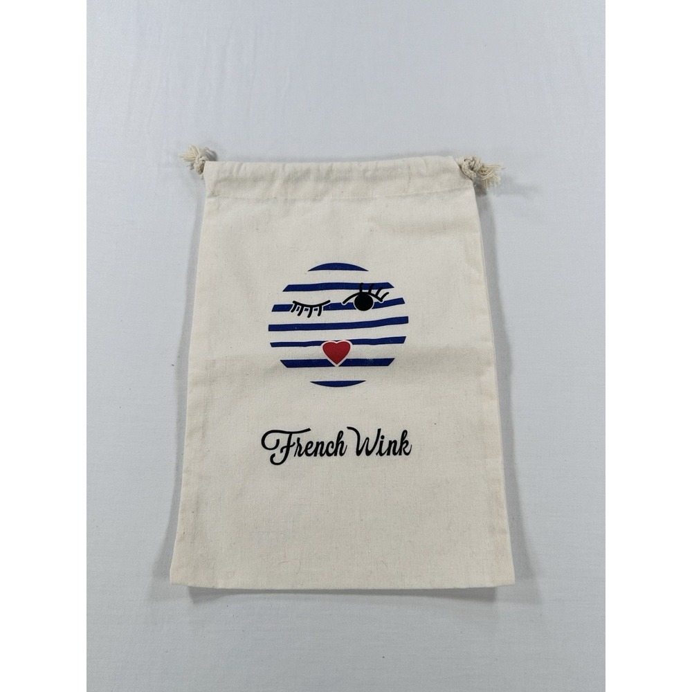 French Wink Off White 12"x8" Dust Bag Storage Cover Designer Shoes Travel